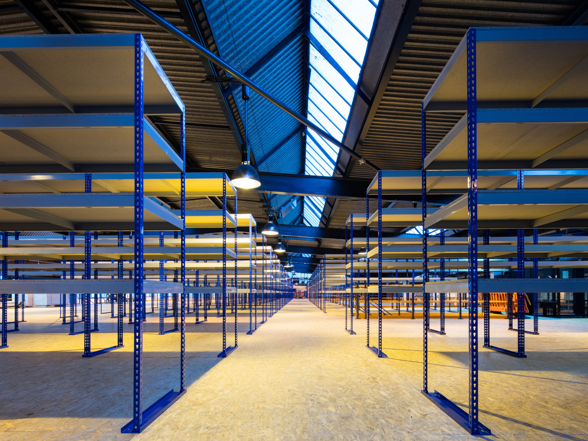 boltless shelving used in stockroom
