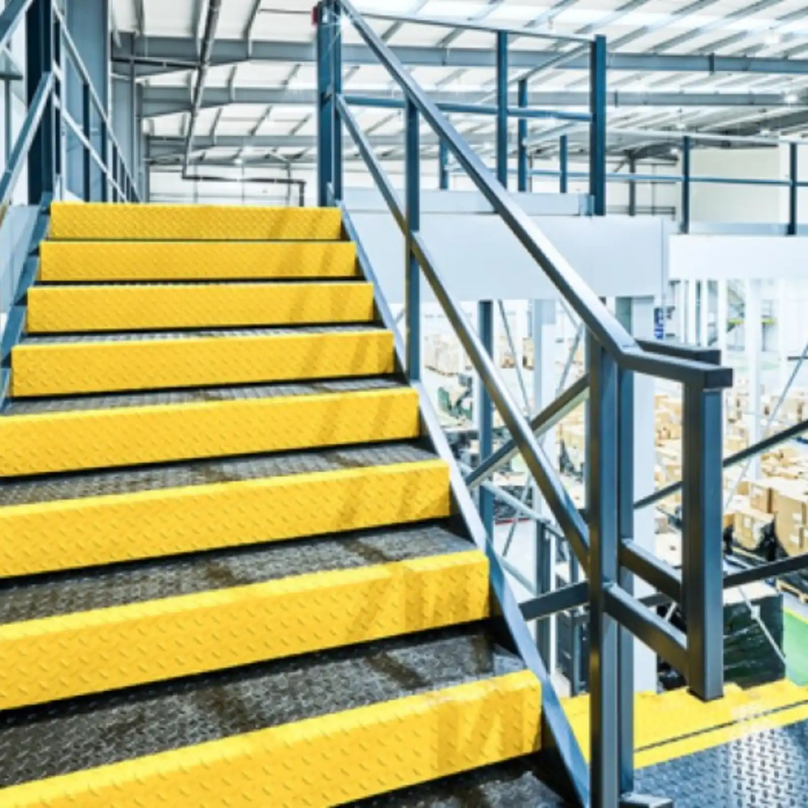 Mezzanine floor system staircase